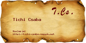 Tichi Csaba névjegykártya